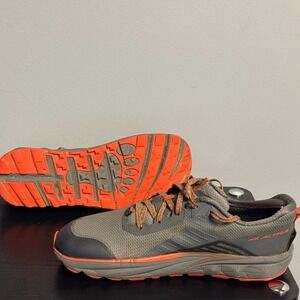 Altra Timp 3 Trail Running Shoes Men's Size 9.5 Gray/Orange Athletic Outdoors